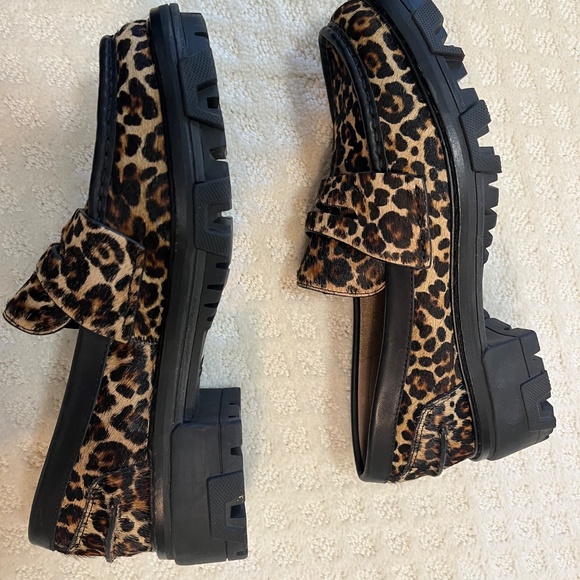 Rag & Bone Women’s Shiloh Loafer, leopard print calf hair, sz 8 - Picture 2 of 6
